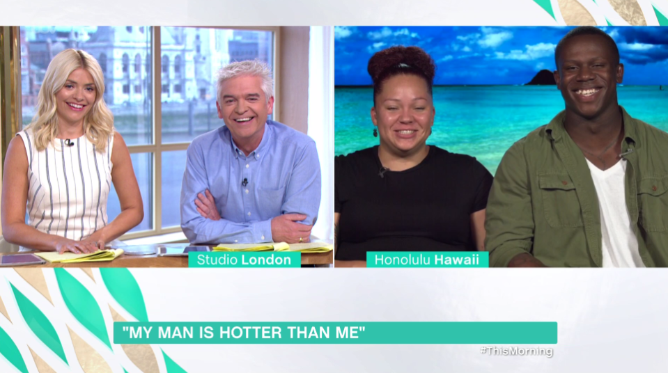  The couple appeared on Skype for a chat with host Holly Willoughby and Phillip Schofield