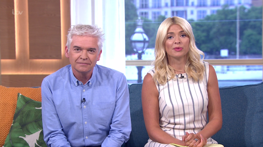  Holly Willoughby couldn't hide her delight as she interviews the stars of TV series Nashville on Monday