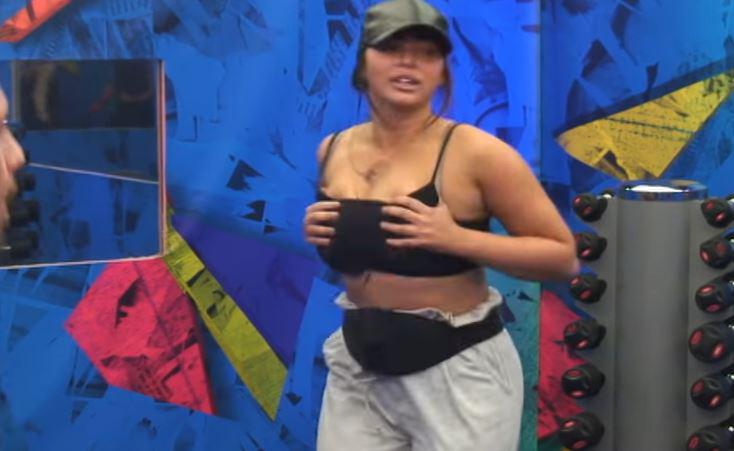  Chanelle was instructed to hold her boobs as she jogged on the spot