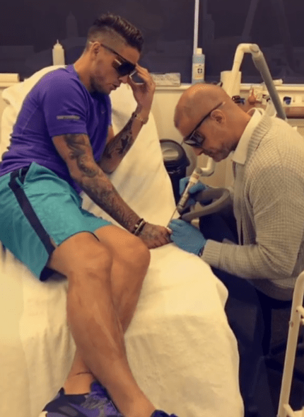  Stephen Bear had to be brave when getting his tattoo removed from his thumb