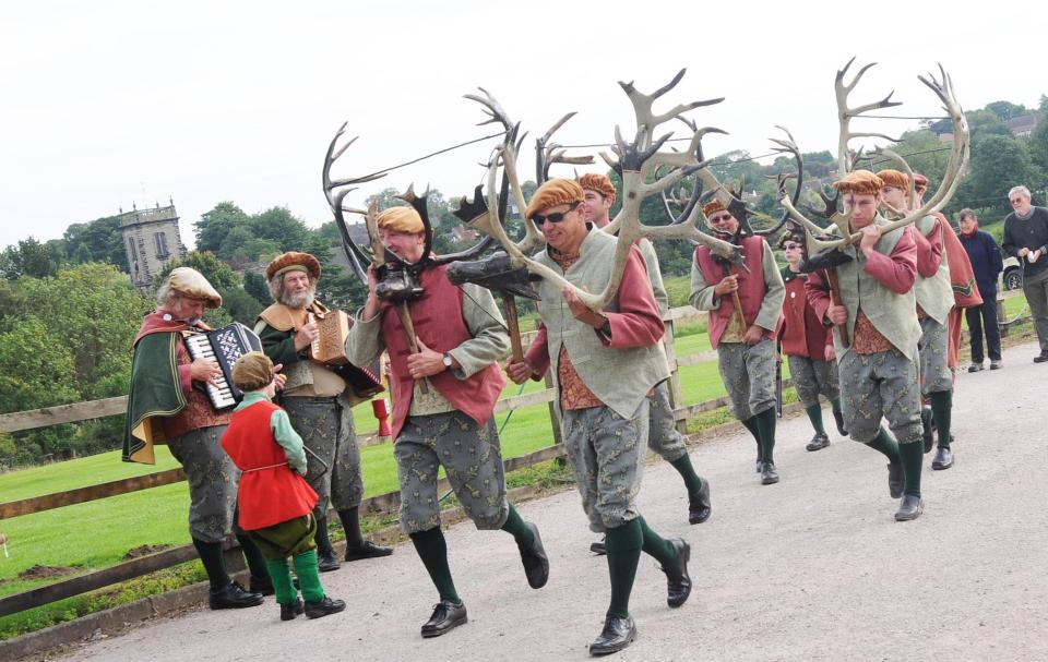  Abbots Bromley Horn Dance is believed to date back to the Berthelmy Fair granted to the Abbots of Burton by Henry III in 1226