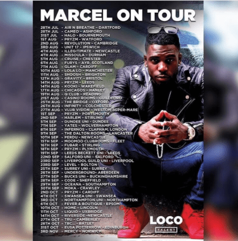  Marcel has booked his own tour of Britain after his success on Love Island