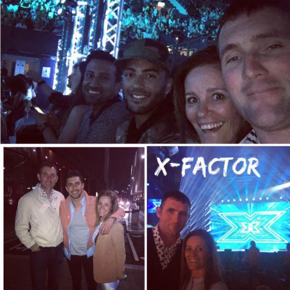 Brad’s mum Lisa was sharing pictures from X Factor filming over the weekend