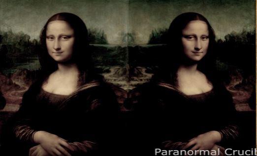 The so-called hidden alien face can seen when the painting is mirrored