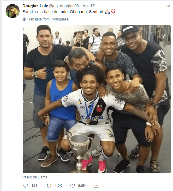 Douglas Luiz is thought to be one of the best prospects in Brazil