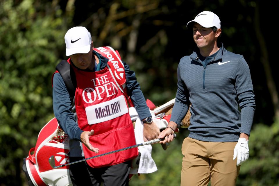  Rory McIlroy got a dressing down from his caddie JP Fitzgerald and that saved his Open chances