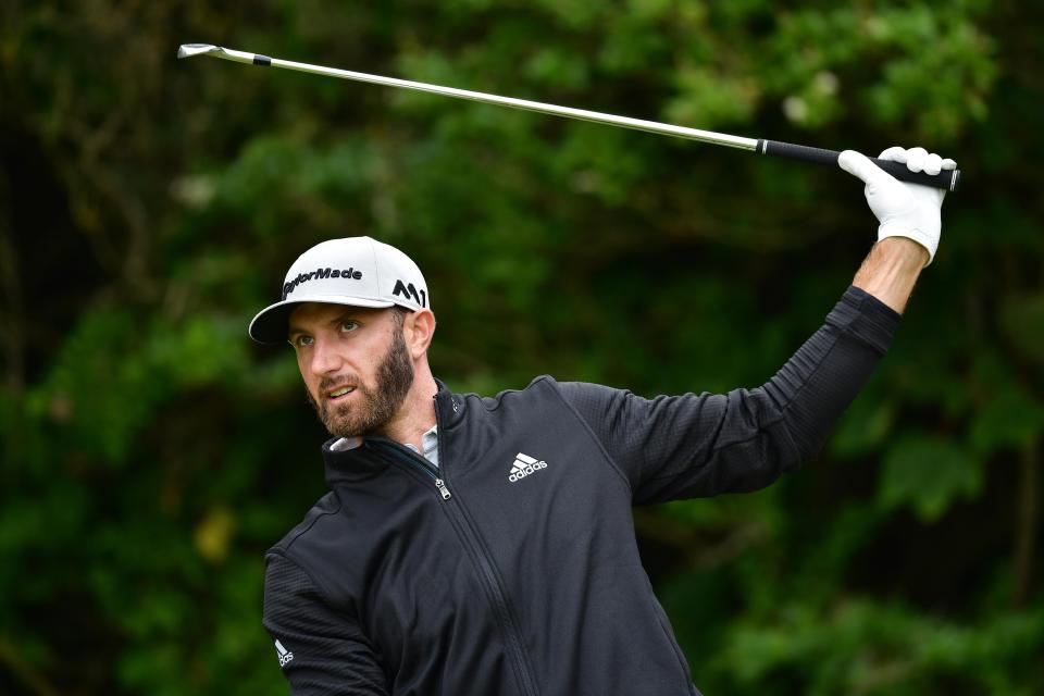  Dustin Johnson;s wayward strike smacked a journalist in the face