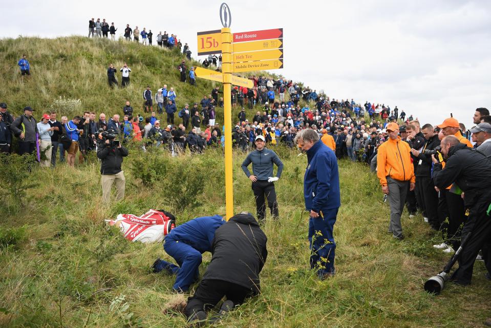  Unfortunately for the 2014 Open champion he still made bogey on the hole