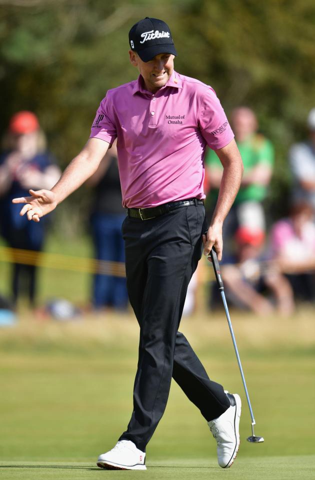  Ian Poulter was fuming after throwing away his Open shot