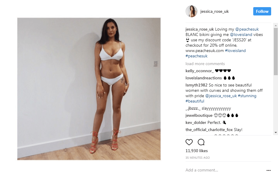  She's working with numerous brands on Instagram