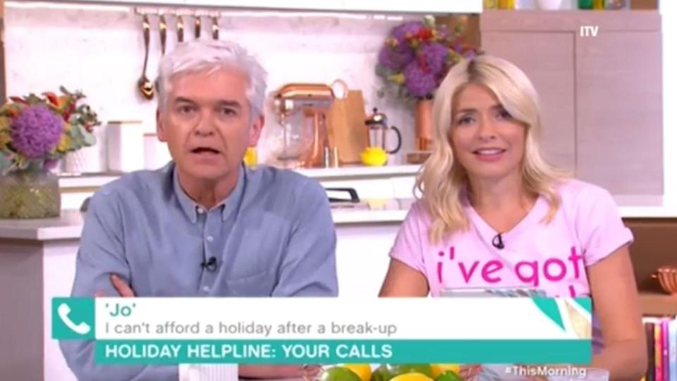  Holly Willoughby and Phillip Schofield offered to pay off a caller's debts