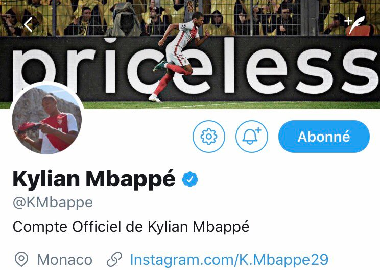 The French star changed his Twitter bio – removing that he played for Monaco