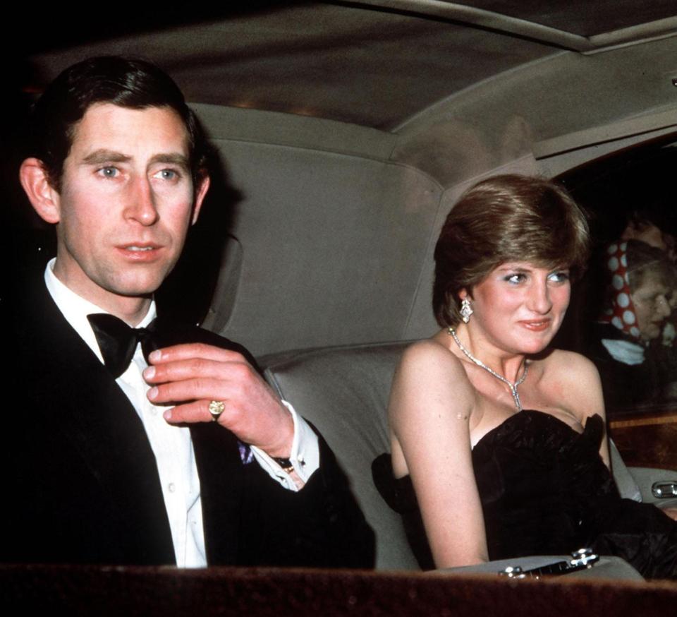  A nervy Diana smirking in the royal Roller with Charles