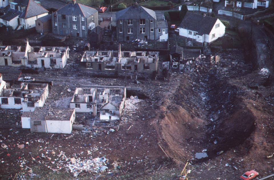  Pan Am Flight 103 was flying over the Scottish town of Lockerbie a bomb was detonated aboard the flight