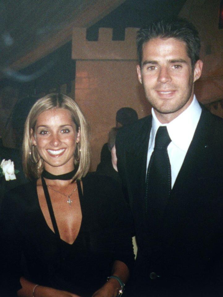  Happier times... Louise and Jamie at Robbie Fowler's wedding to Kerry Hannon in 2001