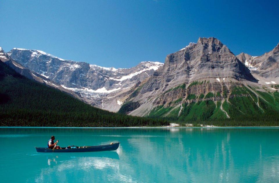  Maligne Lake in Jasper national park, Alberta Canada. The country is considered to be one of the safest countries in the world