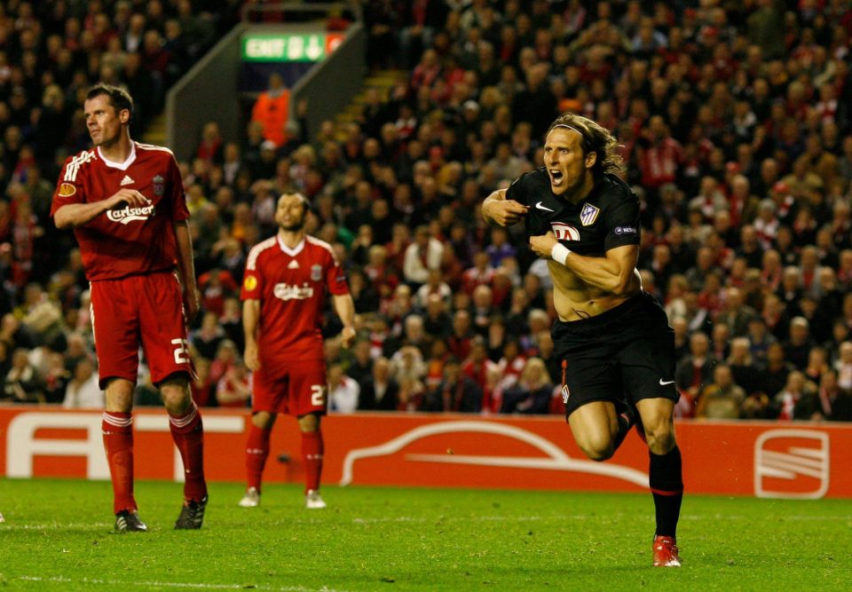 Diego Forlan's goal knocked Liverpool out of Europa League in 2010