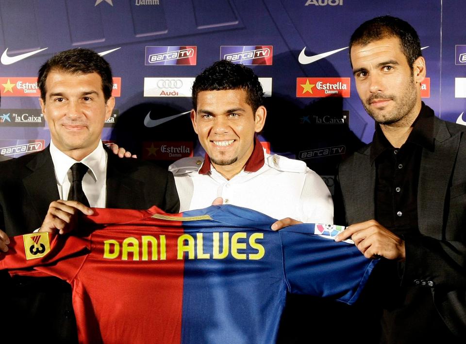  Pep Guardiola signed Dani Alves shortly after becoming Barcelona manager