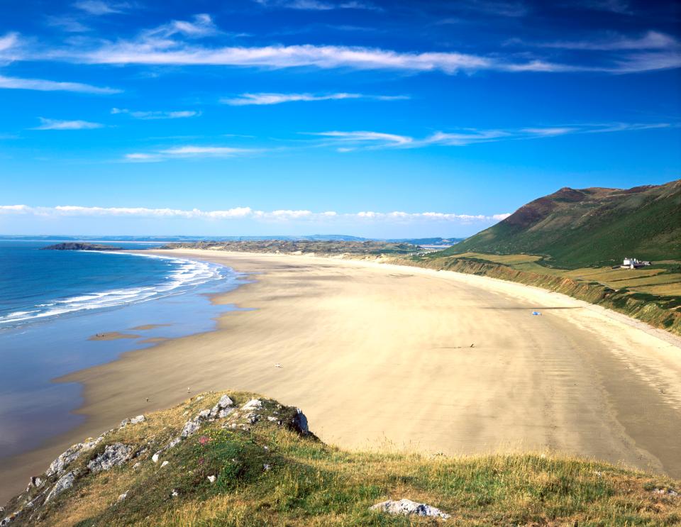  Rhossili Bay, Swansea, was rated TripAdvisor's best beach in Wales