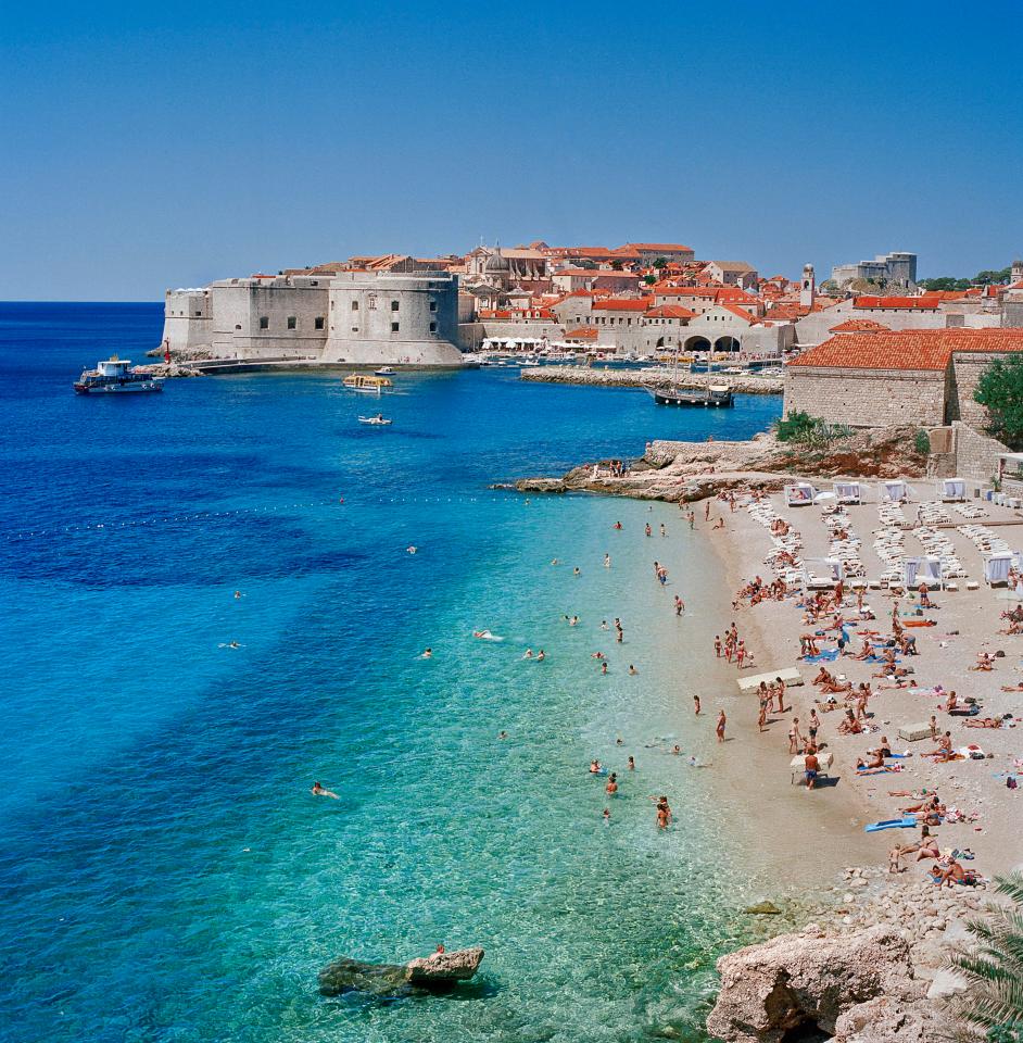  The beautiful city beach in Dubrovnik, Croatia