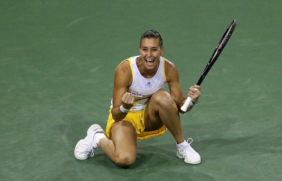  Flavia Pennetta is a retired tennis pro who reached number six in the world in singles and number one for doubles