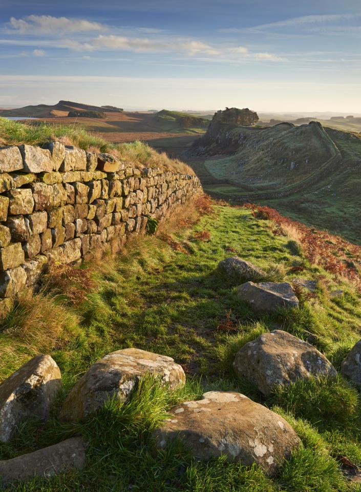  A picture of the real Hadrian's Wall in Northumberland, England