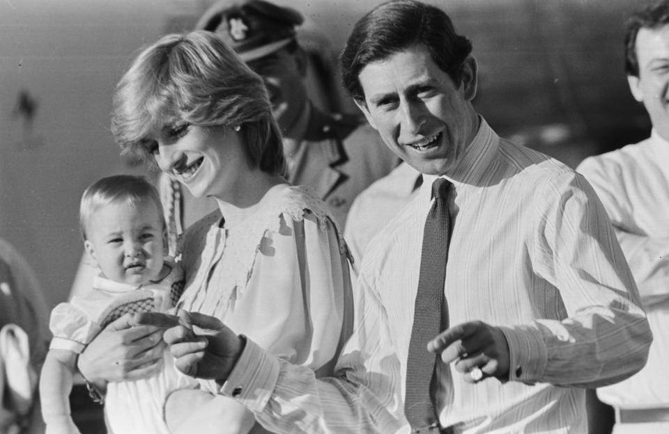  Prince Charles and Diana with baby Prince William in New Zealand