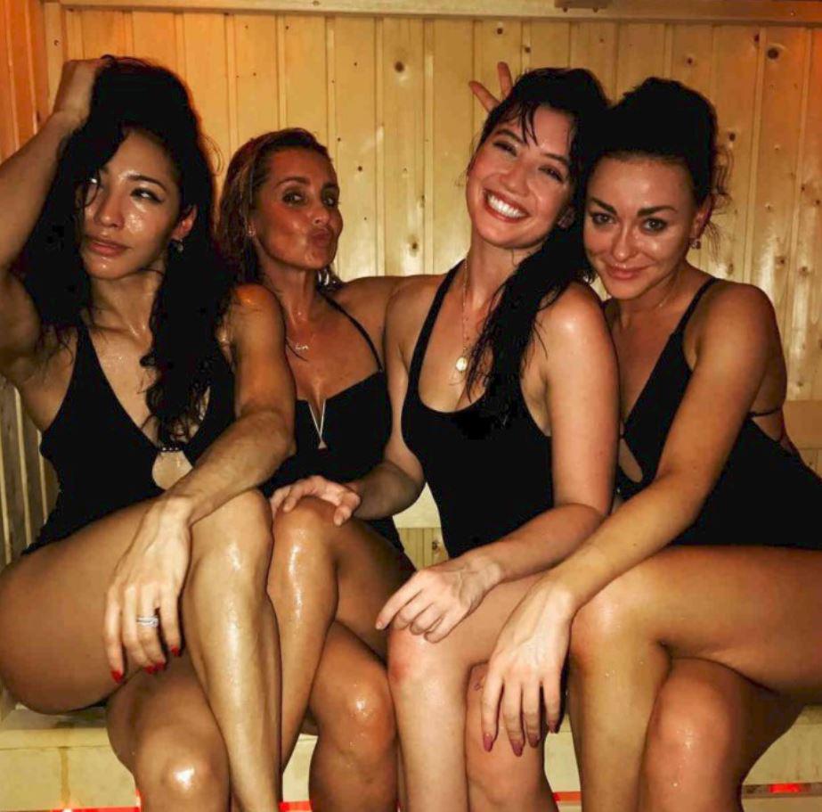  Louise's relationship with fellow Strictly star Daisy Lowe, third from left, is said to have contributed to her marriage woes