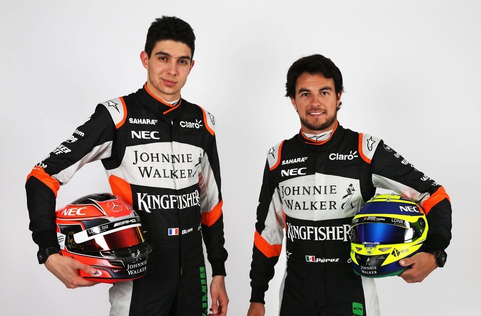  Sergio Perez, right, could be rattled by Esteban Ocon