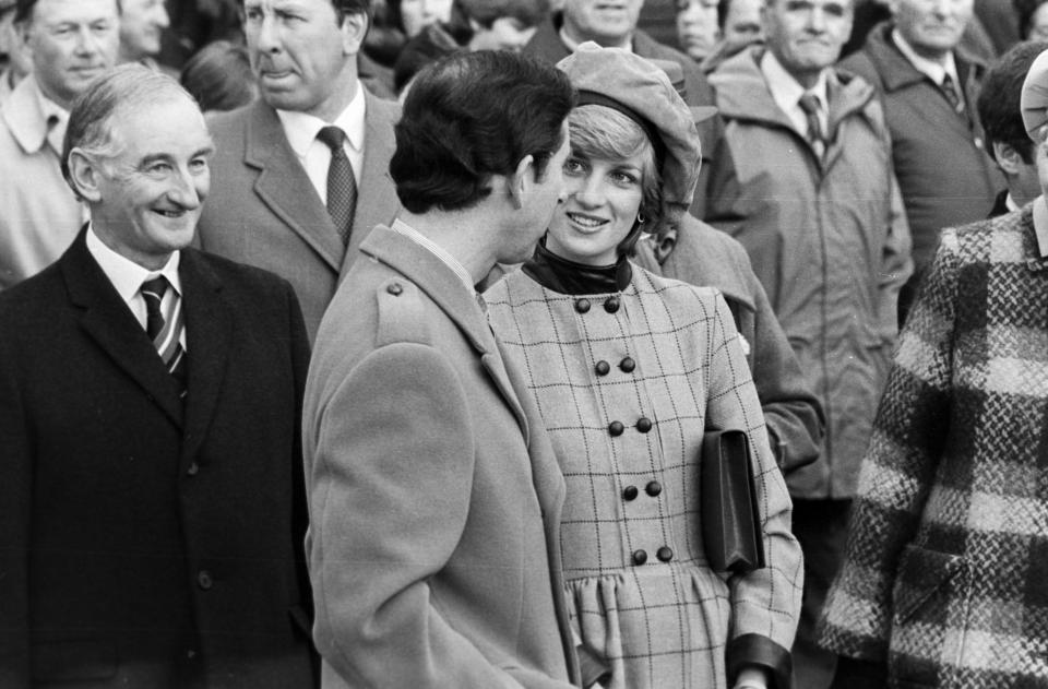  The Royal couple were happy meeting the public on a visit to Wales shortly after their marriage, but they really had eyes for each other