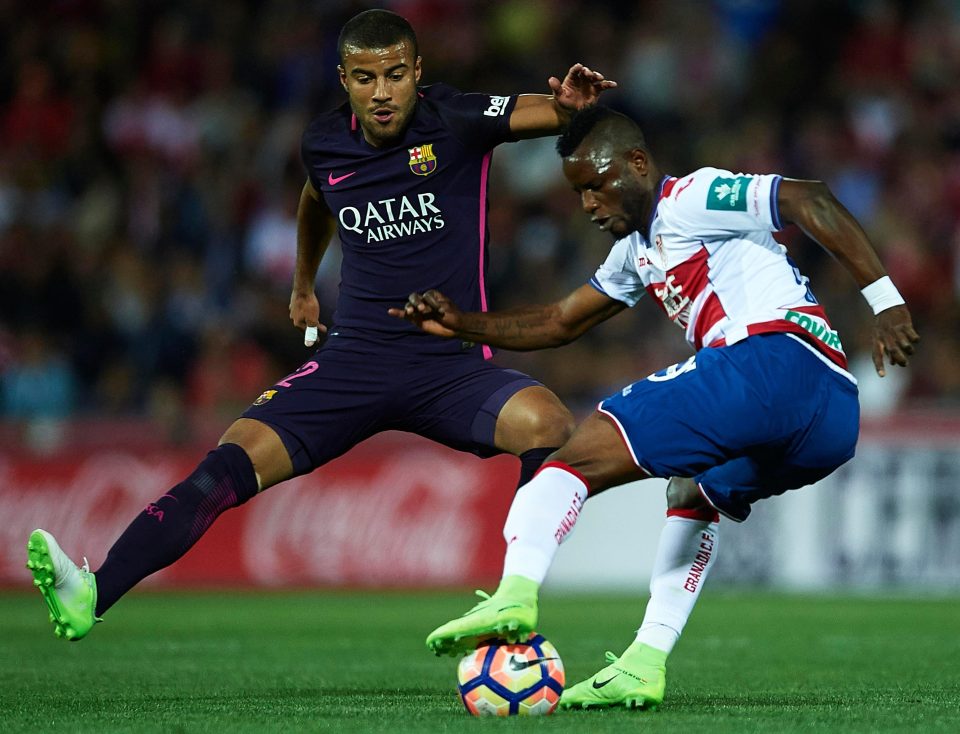 Rafinha is unhappy over a lack of action at the Nou Camp