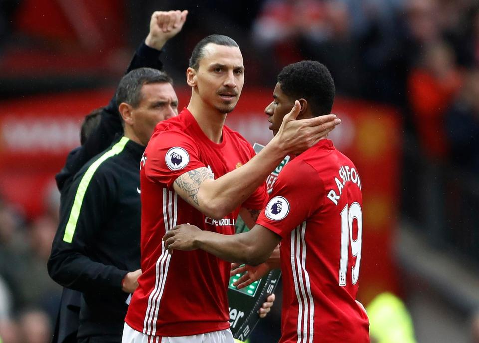  Zlatan Ibrahimovic has really helped the likes of Marcus Rashford at Old Trafford