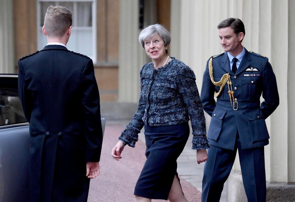  The PM looked breezy when she visited Buckingham Palace and asked the Queen to dissolve Parliament on May 3 - not knowing the horrors to come