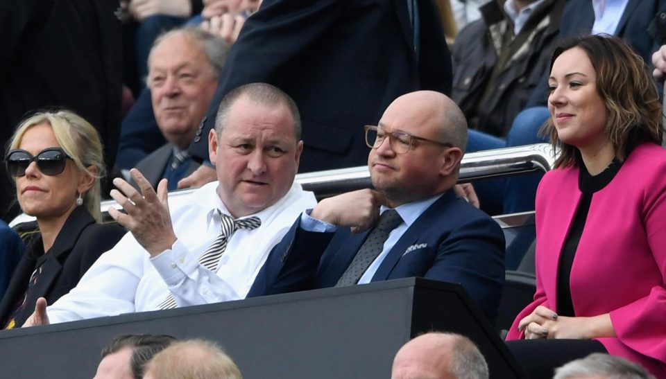 Mike Ashley left) has promised cash with lee Charnley expected to get the deals through