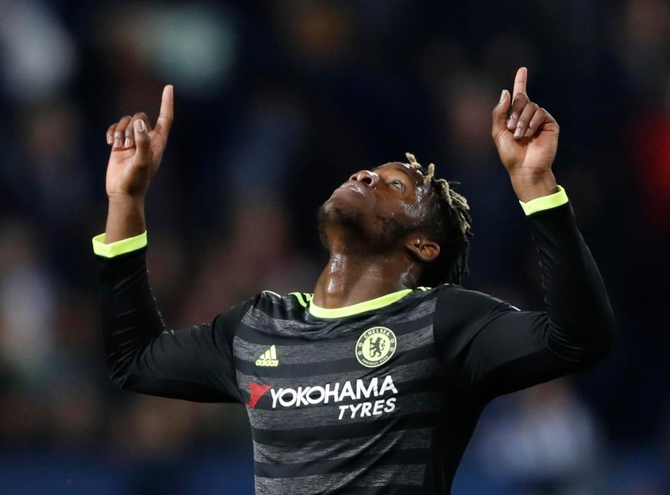  Batshuayi scored the winner at West Bromwich Albion to secure the Premier League title