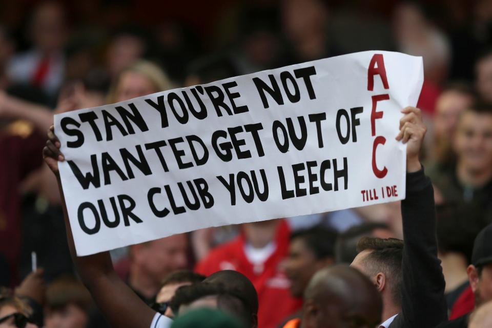  Stan Kroenke has long divided Arsenal fans over his financial policy at the club