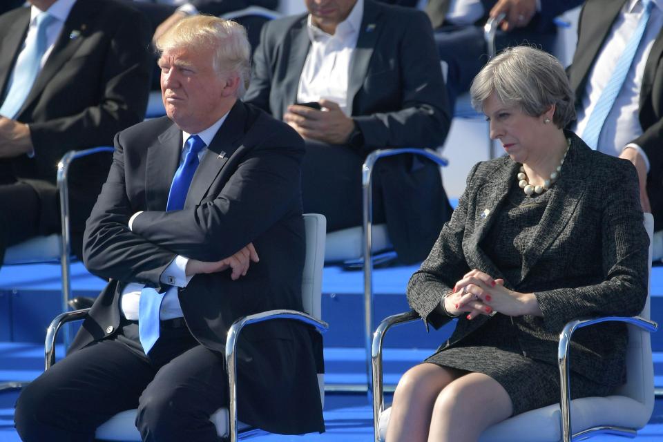  Mr Trump and Mrs May appeared to have lost some of their bonhomie when they met at a Nato summit in Brussels in late May