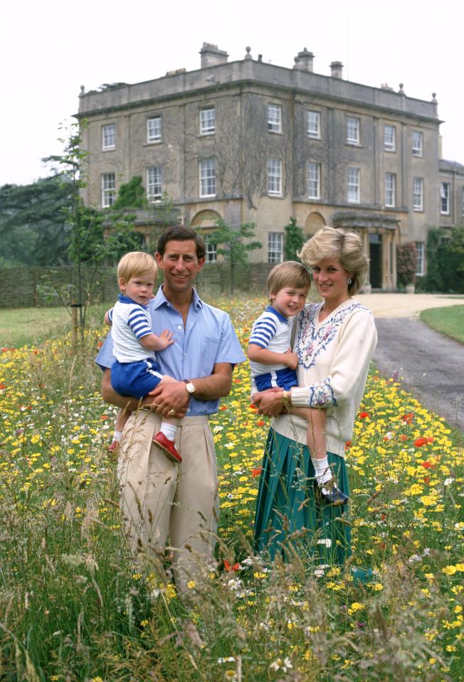  The royal couple with their sons Prince William and Prince Harry in 1986