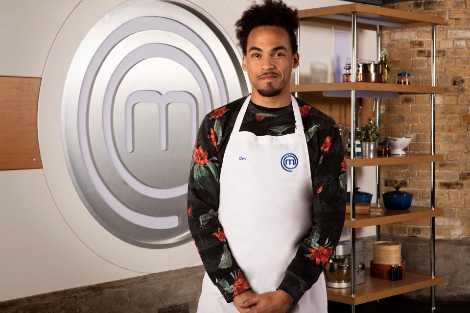  Londoner Dev swapped radio for TV in the new series of Celebrity MasterChef