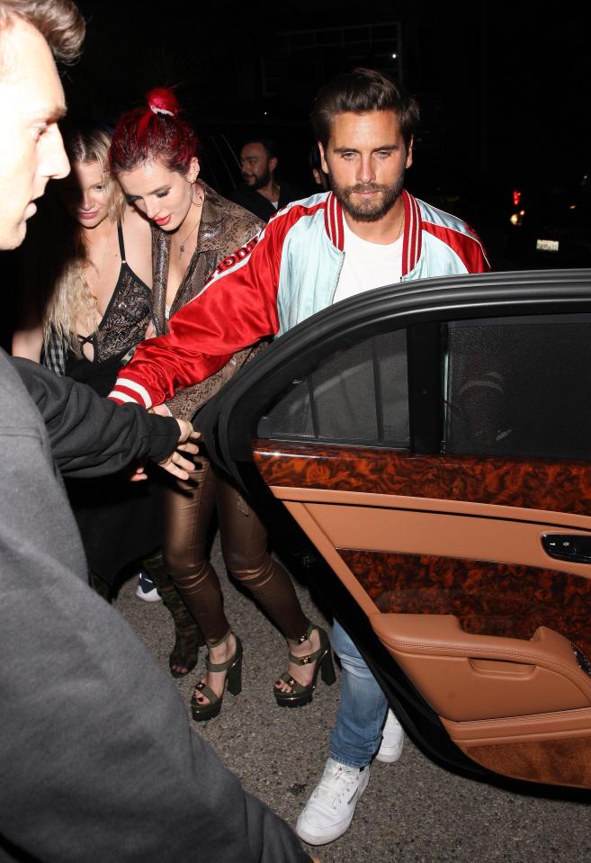  Scott, Bella and a mystery girl got into his car after Lana Del Rey's party