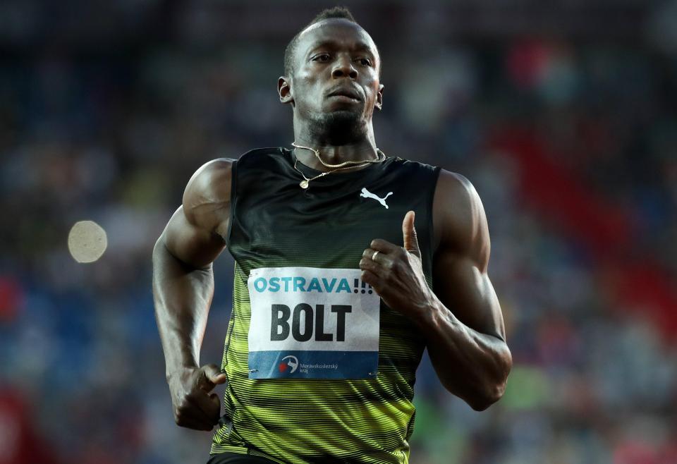  Usain Bolt during the Golden Spike athletic meeting in Ostrava, Czech Republic, in June