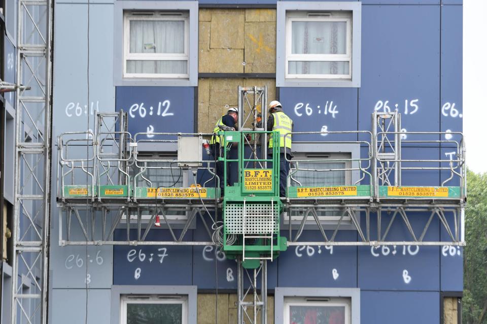  Workers all over the country have been removing cladding from buildings in the wake of the horrific blaze