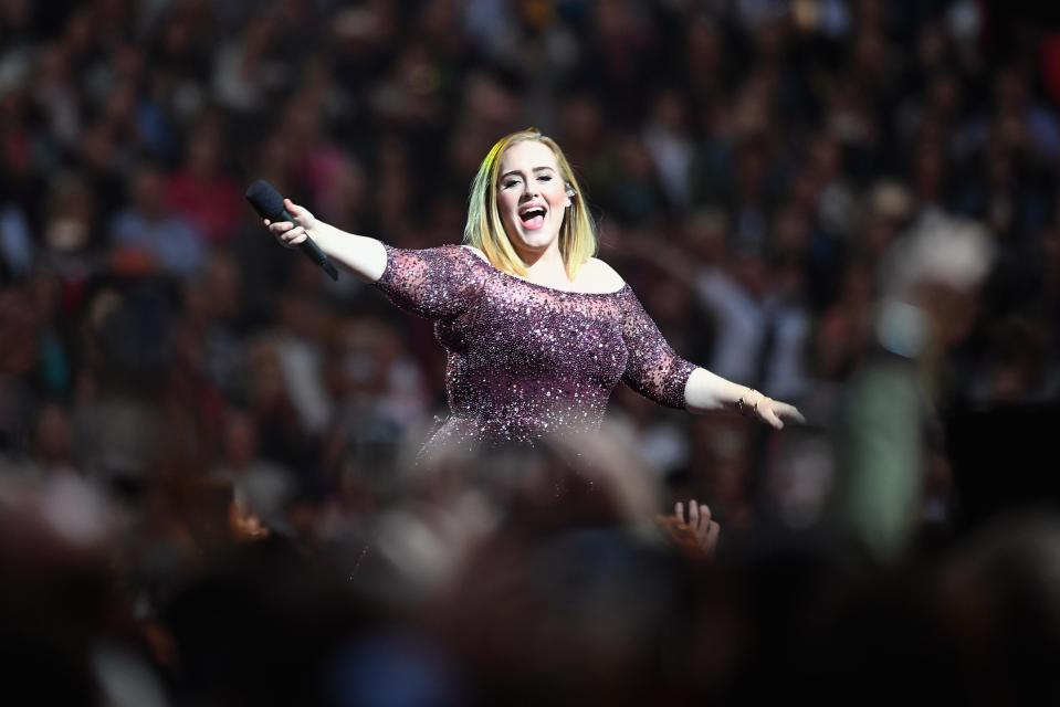  Adele performs at Wembley Stadium last month