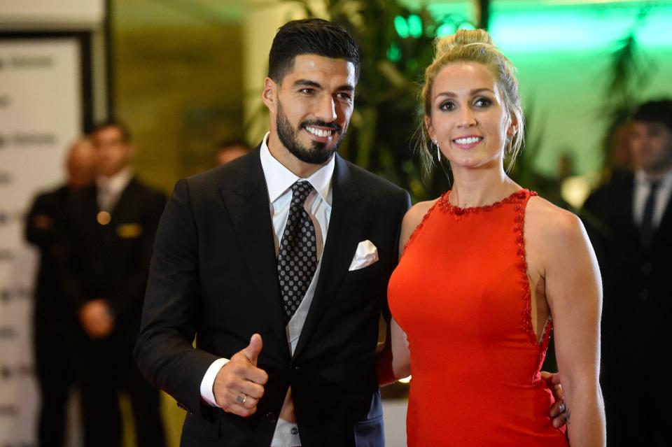 Former Liverpool forward Luis Suarez and wife Sofia dazzle on the red carpet after attending Lionel Messi and Antonella Roccuzzo's wedding