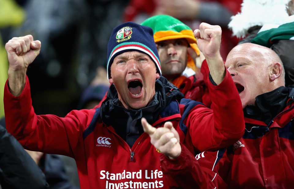  Ecstatic Lions fans celebrate in Wellington