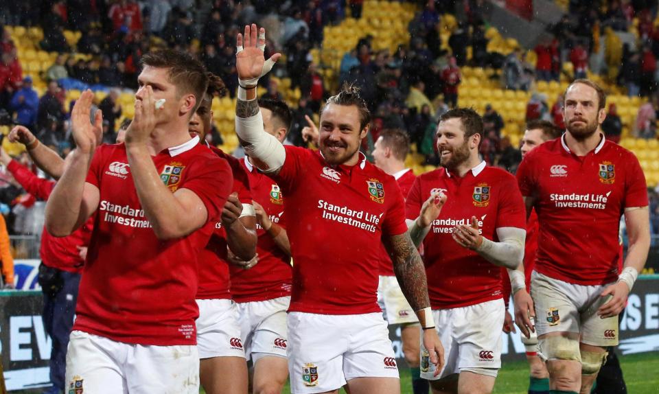  Winger Jack Nowell at the heart of celebrations after the 21-24 triumph