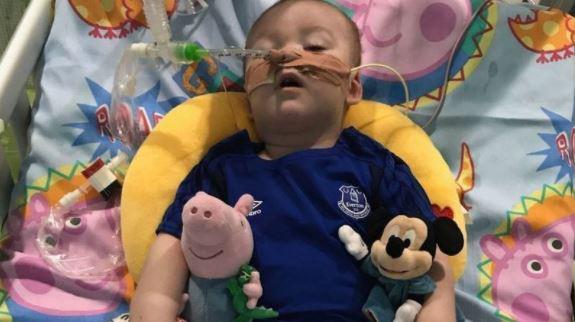  Little Alfie is fighting a mystery illness which has kept him on a ventilator since January