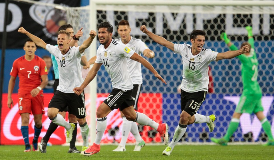 Germany celebrate after the full-time whistle as they clinch their first Confederations Cup title