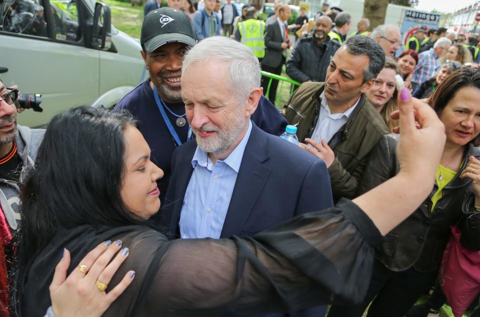  Rising leftie star Seema Chandwani takes a selfie with leader Jeremy Corbyn