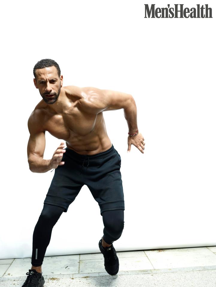  Rio Ferdinand shows he's still got it in Men's Health magazine